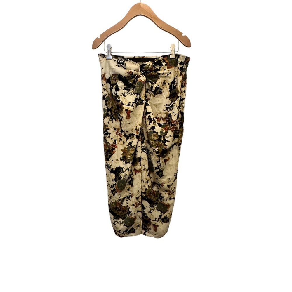 ✌️ 2/$40 ✌️ New Open Edit Floral Skirt with Knot Waist and High Front Split sz M